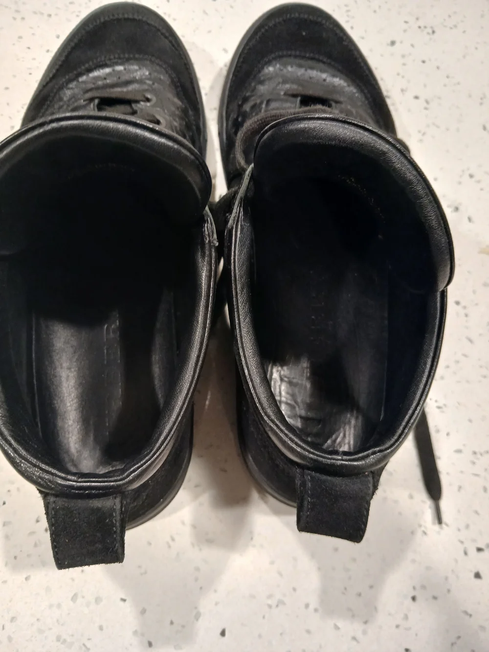 Men Burberry Black Sneakers Sz 44 Leather